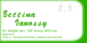 bettina vamossy business card